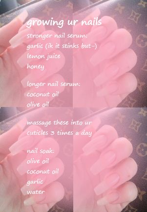 Grow Long Nails, Nail Growth Tips, Grow Nails Faster, Diy Makeup Remover, Diy Serum, Nail Serum, Up Nails, Nail Soak, Diy Beauty Treatments