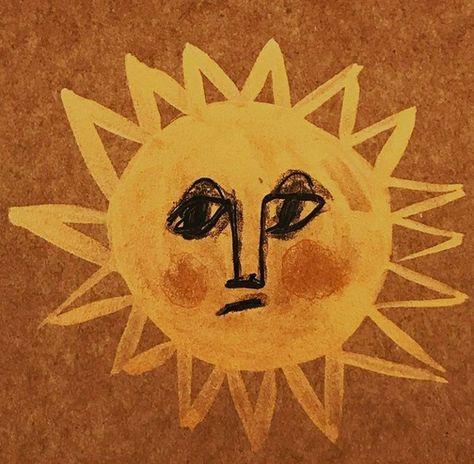 Sun Profile Picture, Sun Pfp Aesthetic, Sun Pfp, Sun Person, Hippie Icons, Sun Core, Sun With A Face, Yellow Pfp, Sun With Face