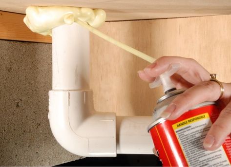 The Dos and Don'ts of Using Expanding Foam Insulation Around the House Expanding Foam Insulation, Plumbing Ideas, Metal Sink, Expanding Foam, Leaky Faucet, Types Of Insulation, Spray Foam, Metal Kitchen, Foam Insulation