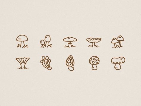 Small Angel Tattoo, Simple Tree Tattoo, Tattoo Tree, Mushroom Tattoos, Handpoke Tattoo, Mushroom Drawing, Stick N Poke Tattoo, Friend Tattoos, Mini Drawings