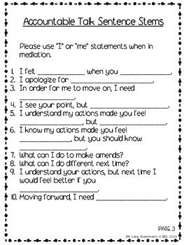 Restorative Justice Guide and Reflection Sheets - Middle/High School Progressive Discipline, Questions For High School Students, Restorative Practices School, Restorative Practices, Accountable Talk, Sentence Stems, Restorative Justice, Behavior Interventions, Student Behavior