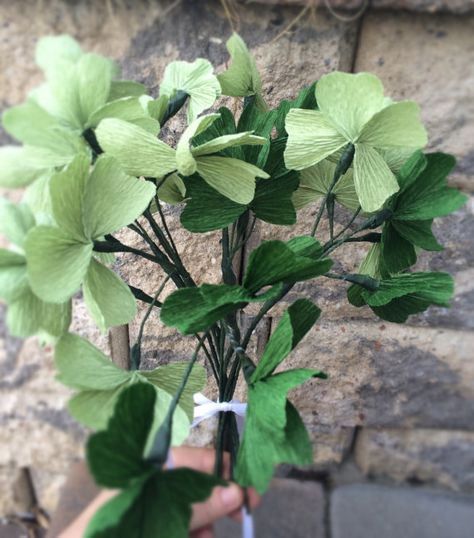 Shamrock Bouquet, Four Leaf Clover, Paper Clovers, St. Patrick's Day Flowers, St. Patricks Day Decoration, Irish Flowers, Irish Gift, Clover Shamrock Bouquet, Irish Flowers, Irish Gaelic, Clover Flower, Irish Gifts, Pot Of Gold, Luck Of The Irish, Bride Bouquets, Four Leaf