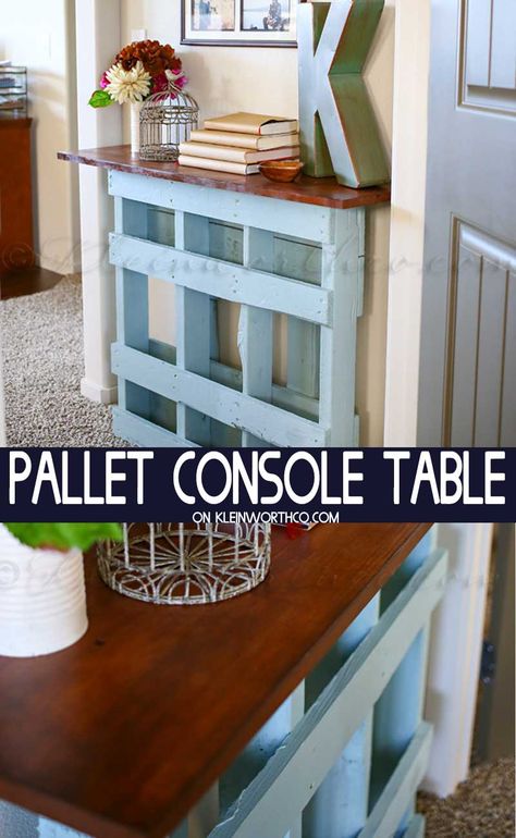 Cosy Courtyard, Pallet Console Table, Repurposed Pallets, Farmhouse Reno, Profitable Woodworking Projects, Repurpose Projects, Pallet Building, Coffee Table Inspiration, Pallet Projects Easy