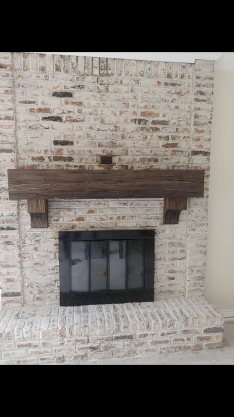 Brick German Smear Fireplace, Exterior Brick, Master Bath, My Dream Home, Fireplace, Dream House, Exterior, Home Decor