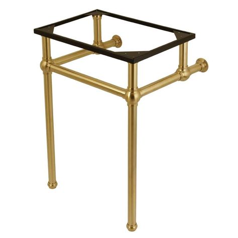 A simple minimalist support for your console sink tops, this sink base comes in a multitude of finishes that will bring out the shine in your bathroom. The Fauceture Templeton 24 in. console sink legs Brass Console Sink, Sink Legs, Brass Console, Bathroom Console, Console Bathroom Sink, Brass Pedestal, Console Sink, Kitchen Appliances Luxury, Console Sinks