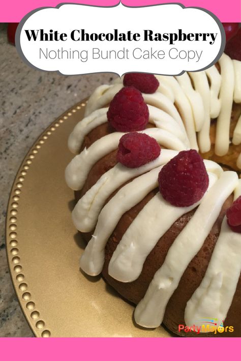 Nothing Bundt Cake CopyCat Recipe – White Chocolate Raspberry Cake : OMG the Best Cake You’ve had in a Long Time! Nothing Bundt Cake Copycat, White Chocolate Raspberry Bundt Cake, Chocolate Raspberry Bundt Cake, Raspberry Pastry, Raspberry Bundt Cake, Bunt Cake Recipe, White Chocolate Raspberry Cake, Nothing Bundt, Nothing Bundt Cakes