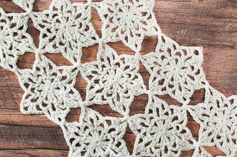 Table Runner Crochet Pattern, Runner Crochet Pattern, Snowflake Table Runner, Table Runner Crochet, Snowflake Table, Crochet Edging Pattern, Runner Crochet, Crochet Table Topper, Border Stitch