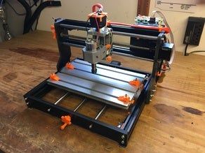 CNC 3018-things - Search - Thingiverse Cnc Router Projects, Diy Cnc Router, Cnc Engraving Machine, Router Projects, Cnc Software, Table Clamp, Mini Diy, Cnc Parts, Cnc Router Machine