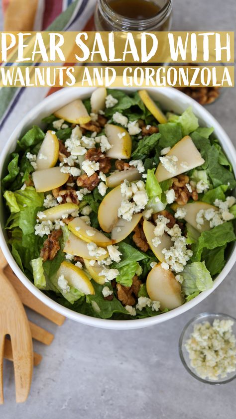 Pear Gorgonzola Salad, Pear Walnut Salad, Fall Rolls, Salad With Walnuts, Gorgonzola Salad, Pear Salad Recipes, Fig Salad, Fall Fruit, Best Macaroni Salad