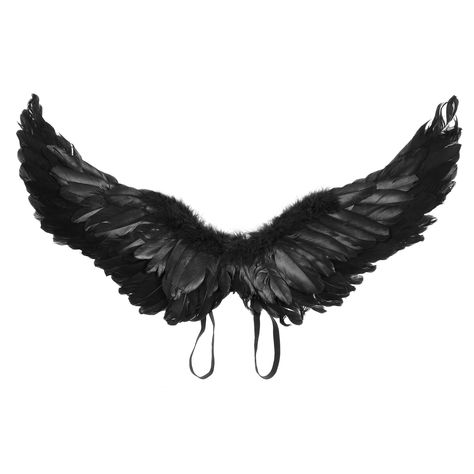 Black Wing Costume, Angel Wings Easy, Black Angel Costume, Wings Halloween Costume, Angel Wings Cosplay, Devil Cosplay, Dress Masquerade, Devil Wings, Wings Cosplay