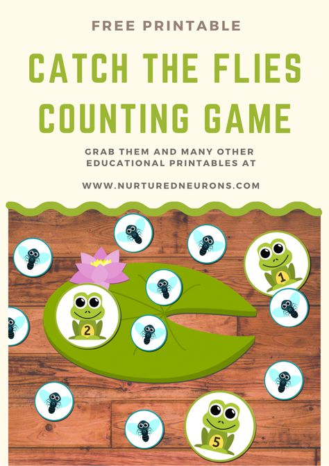 Frog Math Game for Preschoolers and kindergarten Measurement Preschool, Letter F Craft, Frogs Preschool, Frogs For Kids, Game For Preschoolers, Frog Activities, Printable Math Games, Preschool Math Games, Insects Preschool