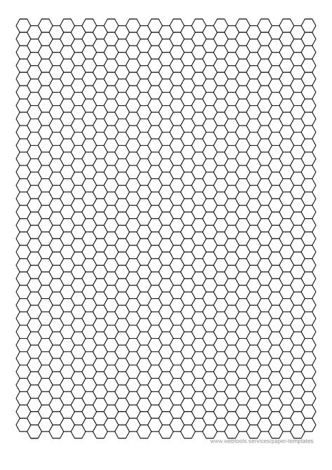 Webtools - 1/3 Inch Hexagonal Graph Paper Free Printable Graph Paper, Engineering Crafts, Coordinate Grid, Hexagon Grid, Printable Graph Paper, Coordinate Graphing, Graph Paper Designs, Science Engineering, Ruled Paper