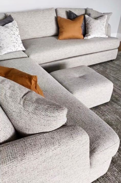 Palisades Sofa by MOLMIC with its soft curves, long bench seat cushions and MOLMIC comfort support seating is the ultimate sofa for your livingroom and family room which looks great from all angles and is perfect for open plan living. Featured here in home with Interior Design Au #livingroominspo #homeinspo #greysofa #modularsofa #sectionalsofa #greyinteriors #grey #greyfurniture #greydecor #australianhomes #livingroomlayout #livingroominspo #sofadesign #sofastyle Grey Big Sofa, Big Sofa, Crafting Corner, Modular Sofas, Long Bench, Bench Seat Cushion, Big Sofas, Grey Furniture, Diy Sofa