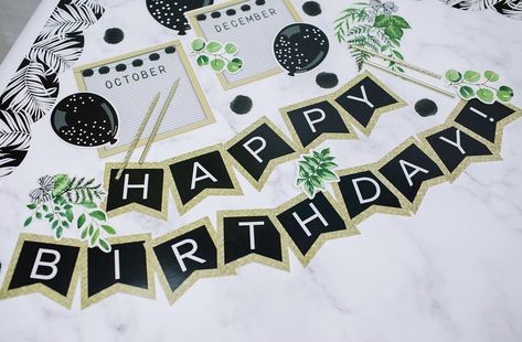 Boho Birthday Bulletin Board, Bulletin Board Birthday, Plant Classroom, Birthday Bulletin Board, Magazine File Holders, Birthday Bulletin Boards, Birthday Bulletin, Boho Classroom, Classroom Birthday