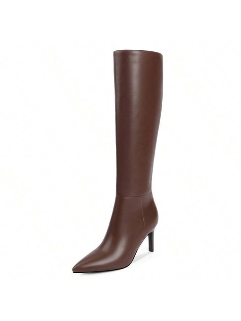 [Knee High Boots Women]: Crafted from smooth finish PU leather, breathable lining and padded insole, these womens knee high boots are comfortable in all seasons. [Easy on and off]: Inside zipper makes these over the knee boots easy to take on and off. Breathable lining and padded insole are more comfortable for women to wear. ✨[A Staple In Your Wardrobe]:With 3 inches high heel and pointed toe, these knee high boots are modern and tasteful sexy items, go well with your favorite dresses, jeans an Dress Knee High Boots, Knee High Boots Dress, Zipper Dress, Womens Knee High Boots, Long Boots, Dress Zipper, Boots Women, High Heels Stilettos, Tall Boots