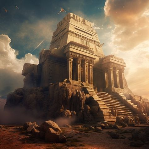 "Behold the majestic splendor of the Temple of Solomon, a testament to ancient wisdom, sacred rituals, and the enduring legacy of faith." Solomon Temple, Temple Of Solomon, Solomon's Temple, Third Temple, Solomons Temple, King Solomon, Kids Study, Level Design, Ancient Wisdom