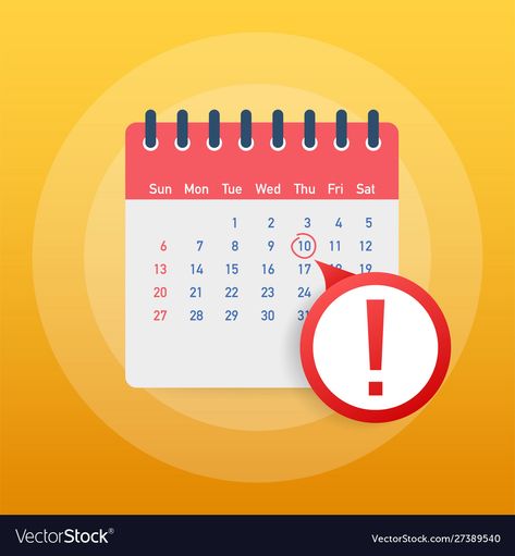 Reminder Notification, Calendar Reminder, Calendar Vector, Calendar Date, Story Highlights, Event Calendar, Important Dates, Post Design, Vector Stock