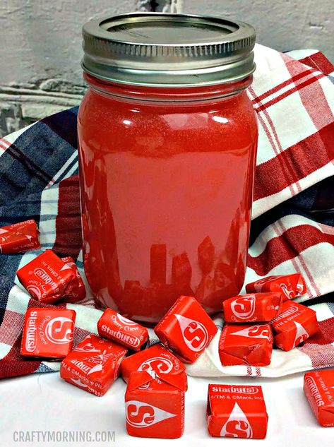 Homemade Moonshine Recipes, Moonshine Recipes Homemade, Flavored Moonshine Recipes, Moonshine Drink Recipes, Homemade Moonshine, Moonshine Recipe, Red Starburst, Adult Beverages Recipes, Homemade Alcohol