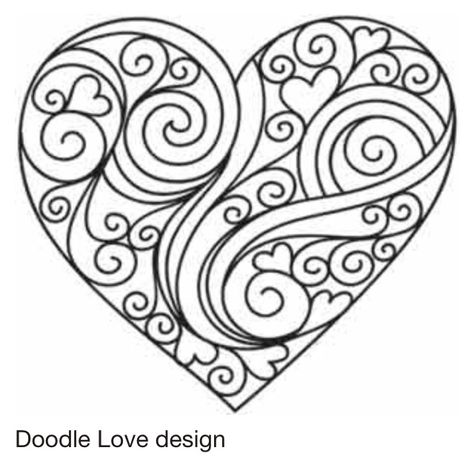 Doodle Art Free Quilling Patterns, Art Quilling, Desain Quilling, Heart Coloring Pages, Quilled Creations, صفحات التلوين, Paper Embroidery, Pola Sulam, Quilling Patterns