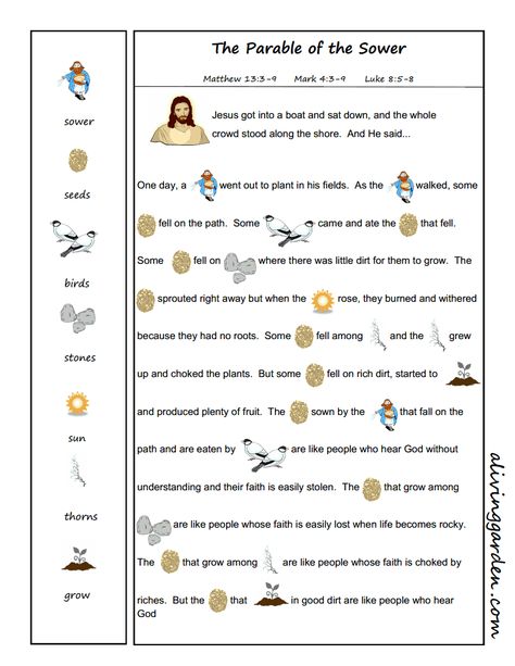 Parable of the Sower.pdf - Google Drive Parable Of The Sower For Kids, Jesus Parables, The Parable Of The Sower, Jesus Miracles, Parable Of The Sower, Childrens Sermons, Bible Quiz, Bible Story Crafts, Preschool Bible