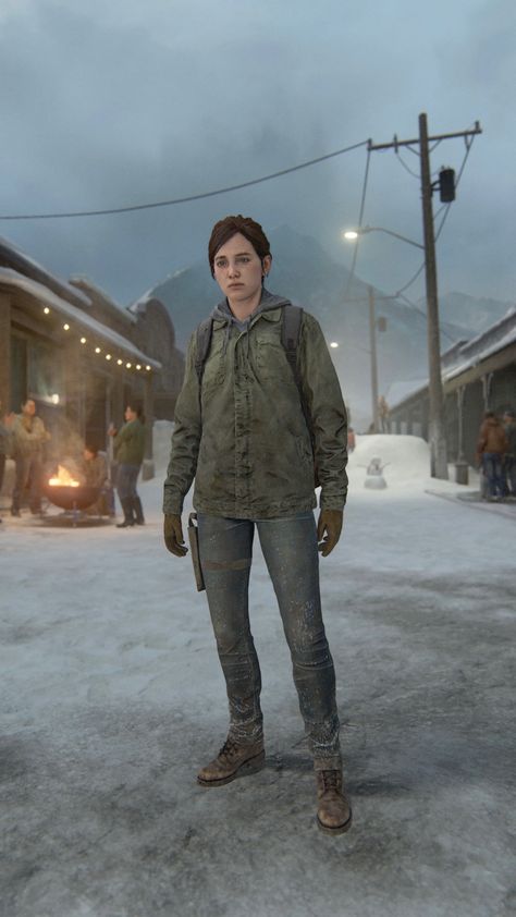 Ellie Williams Outfits Tlou, Ellie Williams Clothes, Ellie Williams Inspired Outfits, Ellie Williams Full Body Photo, Ellie The Last Of Us Outfit, Winter Apocalypse Outfit, Last Of Us Outfit, Allie Williams, Ellie Williams Outfit