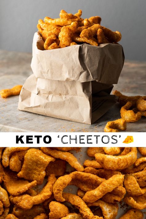 5-Minute Paleo & Keto Cheetos #keto #ketorecipes #paleo #glutenfree Keto Cheetos, Keto Pork Rinds, Pork Rind Recipes, Low Carb Snack, Low Carb Eating, Keto Food, Low Carb Snacks, Keto Bread, Low Carb Keto Recipes