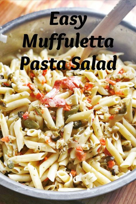 Mufalata Recipe, Muffelata Olive Salad Recipe, Muffuletta Pasta Salad, Marousalata Salad, Muffaletta Salad Recipe, Muffaletta Pasta Salad, Muffuletta Olive Salad Recipe, Muffaletta Pasta, Muffaletta Salad