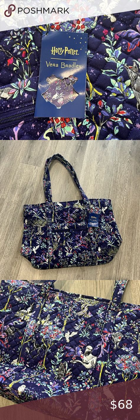 New Vera Bradley Harry Potter Tote Harry Potter Forbidden Forest, Forbidden Forest, Zip Top, Vera Bradley, Zip Pockets, Harry Potter, Forest, Handbags