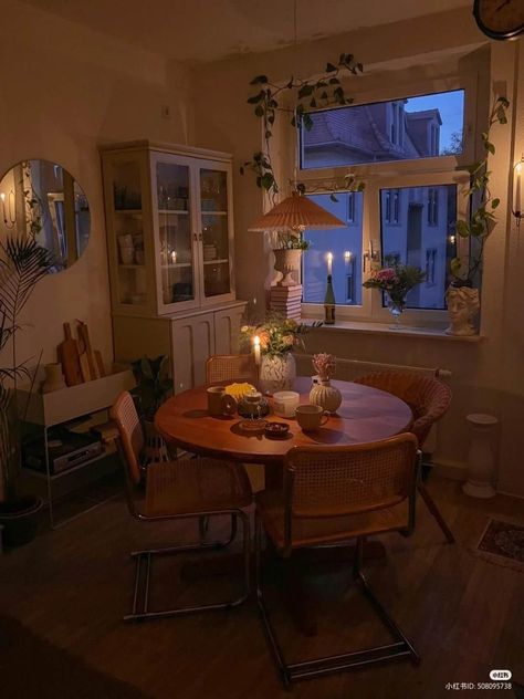 January Manifestation, Small Dining Space, Add Color To Your Home, Cozy Lighting, Wall Decoration Ideas, Apartment Goals, Home Decor Quotes, Room Goals, Aesthetic Rooms