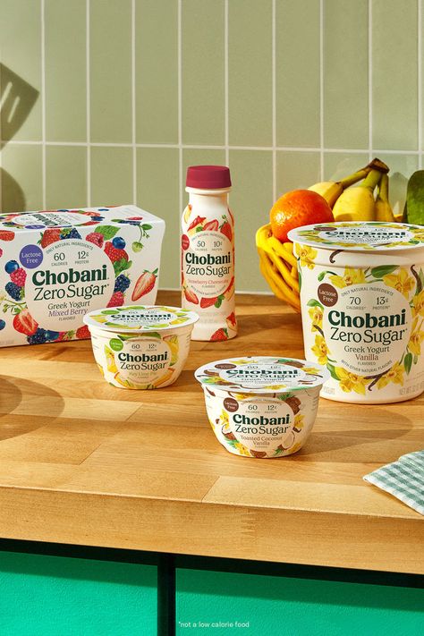 Enjoy Chobani® Zero Sugar* on-the-go in the convenience of a bottle or as spoonable yogurt in a cup. With no more than 60 calories. 0g sugar. Lactose-free. Delicious. *Not a low calorie food Low Calorie Food, Chobani Greek Yogurt, Healthy Snacks To Buy, Food Business Ideas, Source Of Protein, Lactose Free, Protein Sources, Low Calorie Recipes, Low Calorie