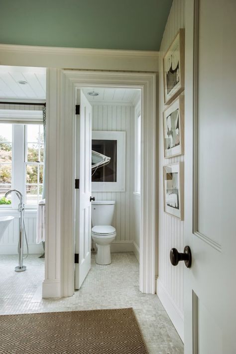 HGTV Dream Home 2015  Love the breadboard walls Separate Water Closet, Master Bath Separate Toilet, Separate Toilet Room Master Bath, Toilet In A Closet, Master Bath Private Toilet, Toilet By Door, Toilet Room In Master Bath, Separated Bathroom And Toilet, Toilet With Door