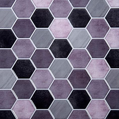 Amazon.com: Truu Design Self-Adhesive Accent Set for Kitchen Backsplash, Bathroom, and Living Room Peel and Stick Wall Tiles, 10" x 10", Purple, 6 Pieces: Home Improvement Purple Kitchen Walls, Wall Tiles For Kitchen, Tile For Backsplash, Tiles For Kitchen Backsplash, Peel And Stick Wall Tiles, Self Adhesive Wall Tiles, Tiles For Kitchen, Marble Wall Tiles, Purple Kitchen