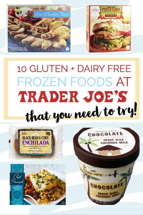 Trader Joes Frozen Food, Gluten Free Items, Dairy Free Snacks, Gluten Dairy Free, Trader Joes Recipes, Gluten And Dairy Free, Dairy Free Diet, Dairy Free Cheese, Frozen Foods