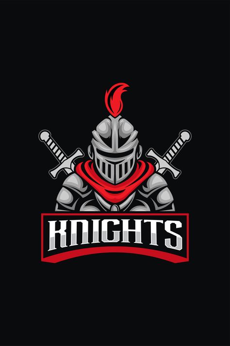 Knight Symbol Design, Knight Mascot, Knight Warrior, Kaos Oblong, Knight Logo, Golf Logo, Spartan Warrior, Mascot Logo, Symbol Design