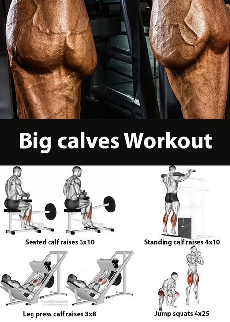 Big Back Workout Exercise, Ripped Legs Workout, Inner Calf Workout, How To Get Big Calves, Big Calves Workout, Calves Workout Men, Leg And Calf Workout, Calf Workout For Men, Calves Workout Gym