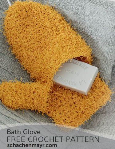 Crochet Bath Mitt Pattern Free, Crochet Accessory, Creative Bubble, Nice Gifts, Crochet Mittens, Crochet Gloves, Crochet Items, Free Crochet Patterns, Crochet Accessories