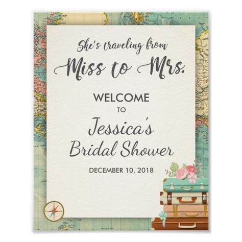 Love Is A Journey, Welcome Sign Bridal, Travel Theme Bridal Shower, Travel Bridal Showers, Adventure Awaits Baby Shower, Fuel Station, Travel Baby Showers, Adventure Baby Shower, Miss To Mrs