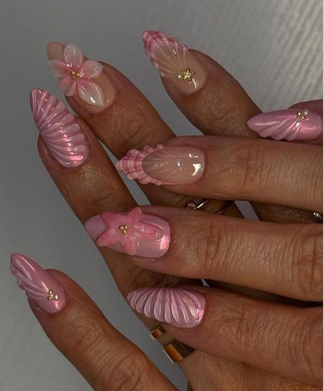 Nail Inspo Billie Eilish, Billie Inspired Nails, Billie Elish Nail Ideas, Nails For Billie Eilish Concert, Hmhas Billie Nails, Billie Nails, Nail Stuff, Pink Nail, Nails Inspo