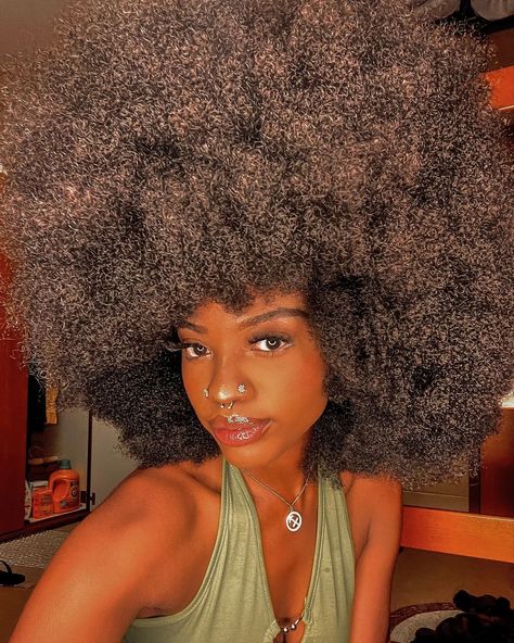 Hairstyles Black Curly Hair, Hairstyles For Black Women Curly, Black Hair Afro, Natural Hairstyles For Black Women, Afro Beauty, Afro Puffs, Female References, Hair References, Big Afro