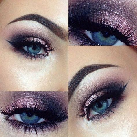 10 Awesome Eye #makeup Looks for Blue Eyes Eye Makeup For Blue Eyes, Pink Makeup Tutorial, Rosa Make-up, Make Up Designs, Blue Smokey Eye, Blue Eyes Pop, Trendy Eyeshadow, Makeup For Blue Eyes, Eye Makeup Steps