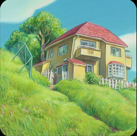 Ghibli Ponyo, Studio Ghibli Aesthetic, Studio Ghibli Poster, Case Studio, Ghibli Aesthetic, Personajes Studio Ghibli, Studio Ghibli Background, Ghibli Anime, Ghibli Artwork