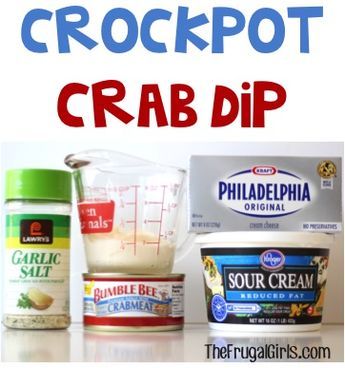 Crockpot Crab Dip, Crab Dip Recipe, Frugal Girls, Crab Dip, Crockpot Recipe, Holiday Meals, Crock Pot Slow Cooker, Crock Pot Cooking, Yummy Dips