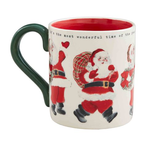 Home Accessories | Kitchen Accessories | Mud Pie Christmas Pie, Santa Mug, Santa Mugs, Face Mug, Santa Face, Toddler Christmas, Christmas Past, Christmas Wall Decor, Vintage Santa