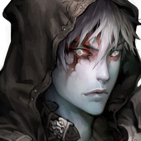 Evil Guy Art, Fleshwarp Character Art, Dnd Masked Character Male, Half Demon Male, Dhampir Male Art, Half Vampire Half Human, Dark Character Art Male, Vampire Character Art Male, Vampire Character Design Male