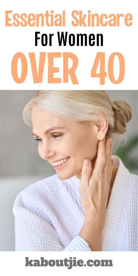 40 years old is the tipping point as far as aging goes, making skincare for women over 40 absolutely essential, here are the basics. #Skincare #Women #Beauty Look Younger At 40, Anti Aging Exercise, Eyeshadow Tips, Tipping Point, Ageless Style, Anti Aging Tips, Best Moisturizer, Skin Routine, Facial Wash