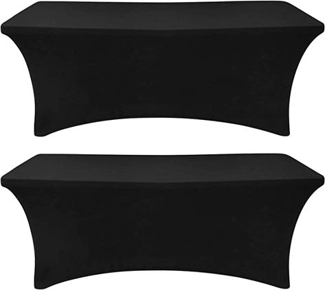 Amazon.com: SEPARO - 2Pack, 6FT Spandex Table Cover Fitted Rectangular Tablecloth Stretchable Fabric Lycra Tablecloth 6 ft Wrinkle-Free for Party Dj Tradeshows Banquet Weddings Cocktail, 2 Pcs : Home & Kitchen Patio Table Decor, Fitted Table Cover, Black Tablecloth, Banquet Table, Height Table, Linen Store, Red Table, Banquet Tables, Wedding Cocktails