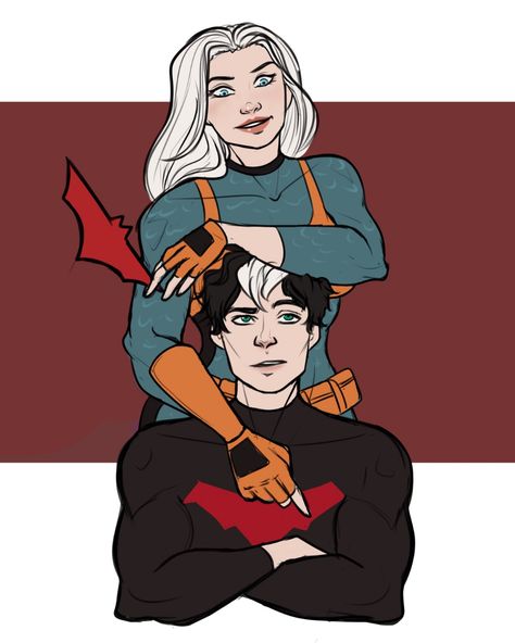 KHYRON - A request from a lovely follower on my Instagram 🧡 Jason Todd X Rose Wilson, Rose Wilson, Red Hood Jason Todd, Deathstroke, Jason Todd, Comics Art, Red Hood, Dc Comics Art, This Is Love