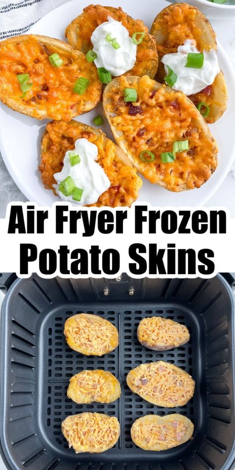 Air Fryer Potato Skins, Air Fryer Potato, Potatoe Skins Recipe, Crockpot Chicken And Noodles, Philly Cheese Steak Sliders, Frozen Potatoes, Game Day Party, Making Mashed Potatoes, Football Party Food