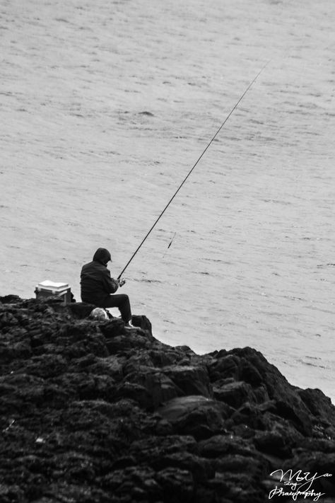 Fishing Alone ~ Fenggui Blowholes, Magong City, Penghu County, Taiwan Fishing Collage, 4 Morant, Coastal Summer, Fish Wallpaper, Sky Art, Fishing Villages, Taiwan, Fishing, Fish