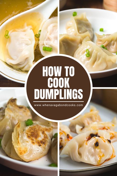 How to cook dumplings How To Steam Dumplings, How To Cook Potstickers, Perfect Dumplings, Bamboo Steamer Recipes, Steamed Pork Dumplings, How To Cook Dumplings, Pan Fried Dumplings, Bamboo Steamer, Frozen Dumplings